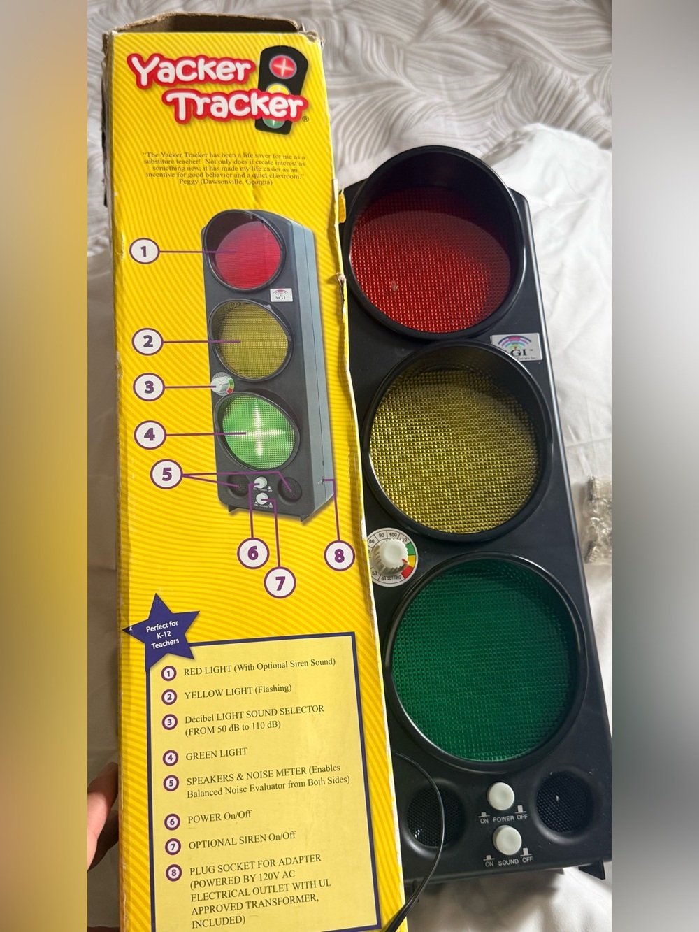YACKER TRACKER Original Signal Traffic Light Adjustable Sound Meter AGI School